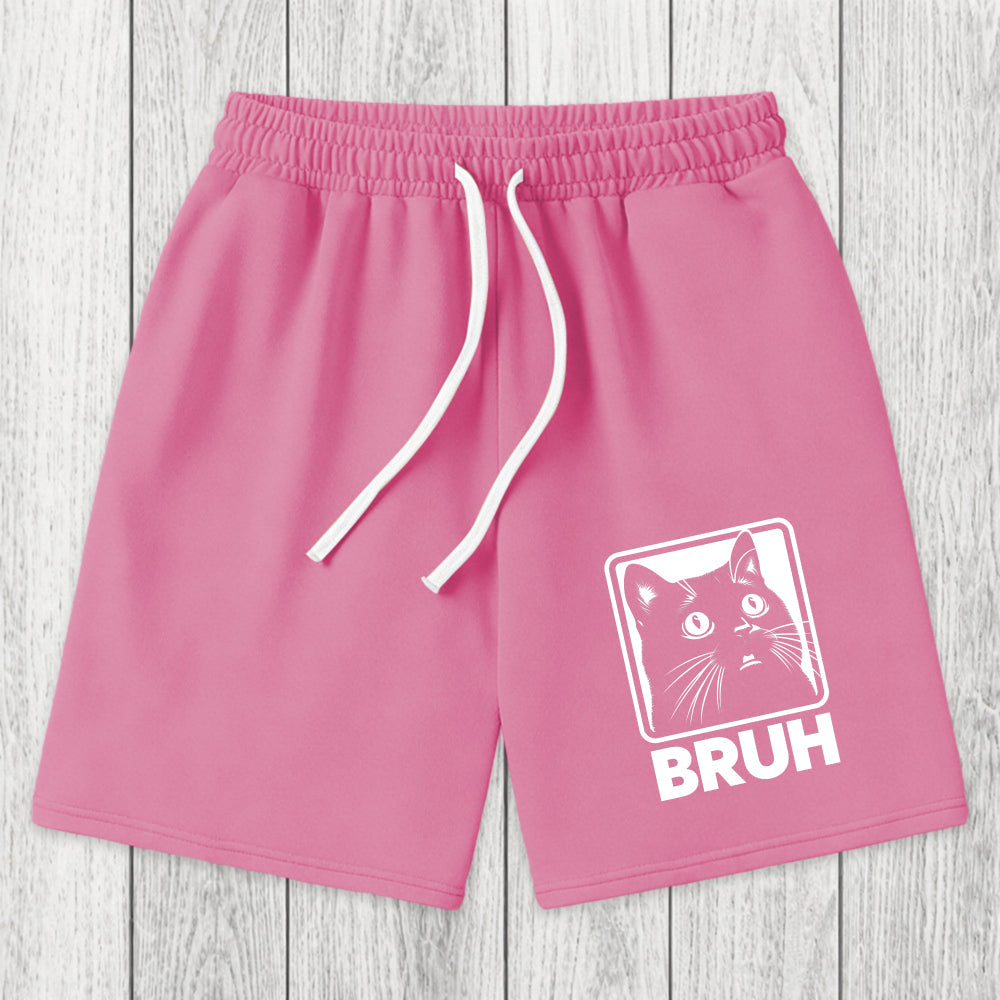 Tokyosol BRUH Cat Washed Shorts