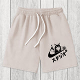 Tokyosol Black Cat Vintage Washed Shorts