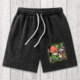 Tokyosol Rapper Cat Washed Shorts