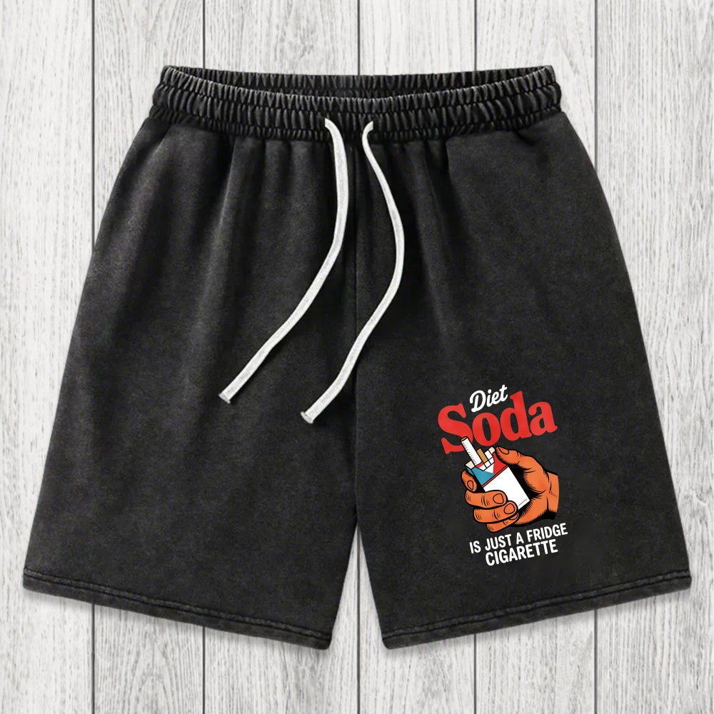 Tokyosol Diet Soda Is Just A Fridge Cigarette Funny Washed Shorts