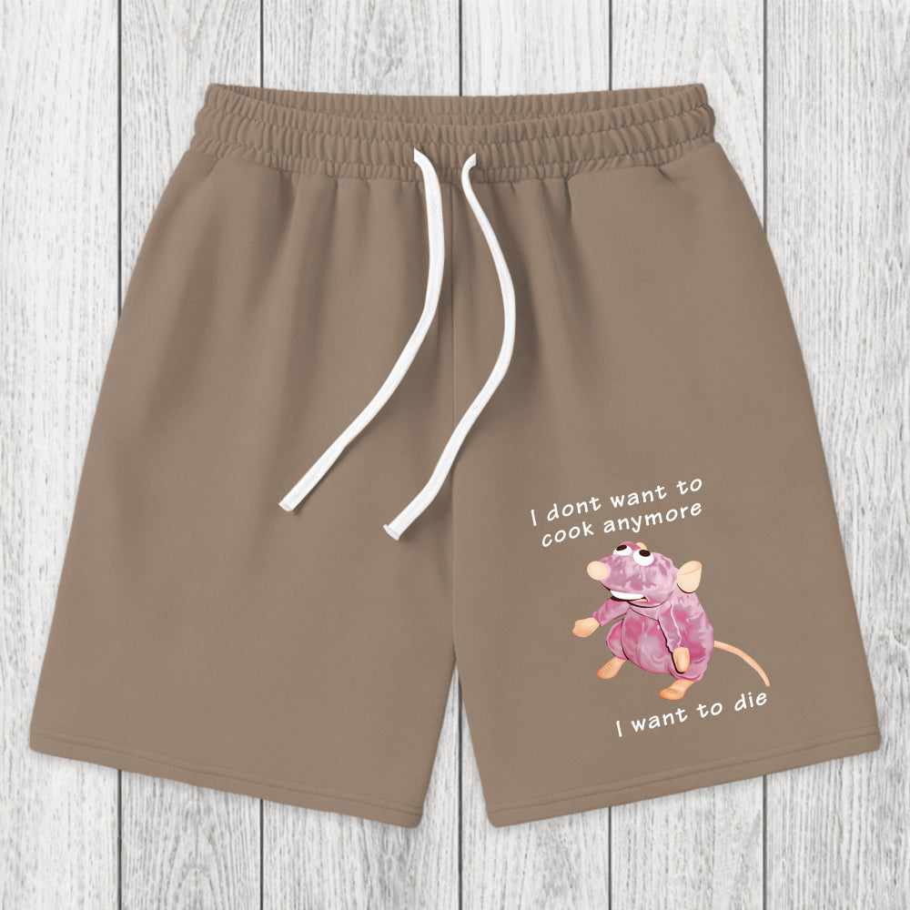 Tokyosol I Don't Want To Cook Anymore Washed Shorts