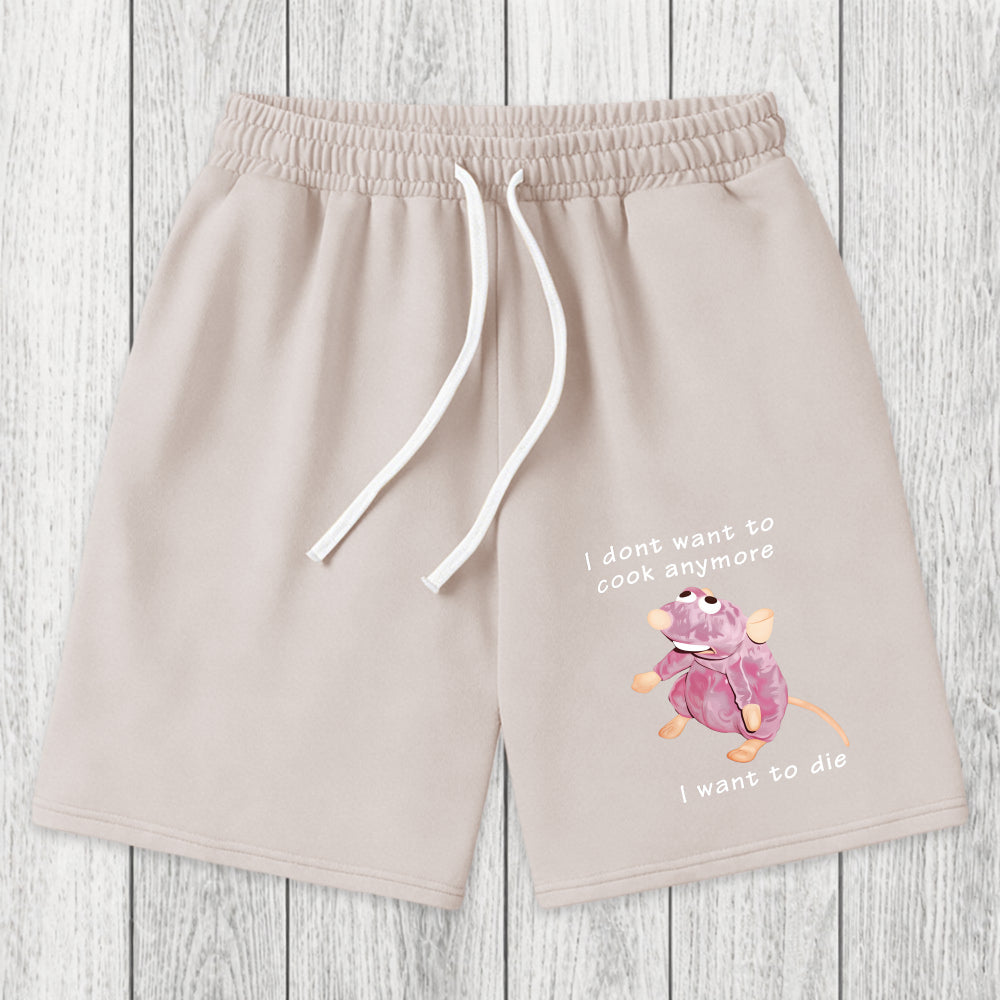 Tokyosol I Don't Want To Cook Anymore Washed Shorts