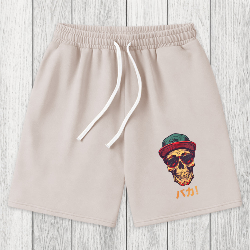 Tokyosol Fashion Skull Japanese Washed Shorts