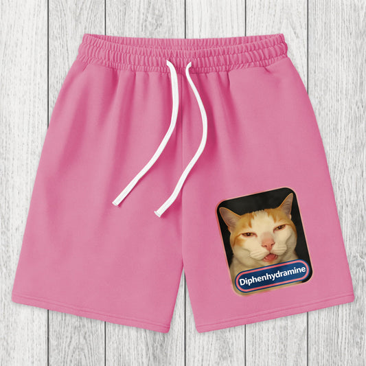 Tokyosol Pink Diphenhydramine Meme Cat Washed Shorts