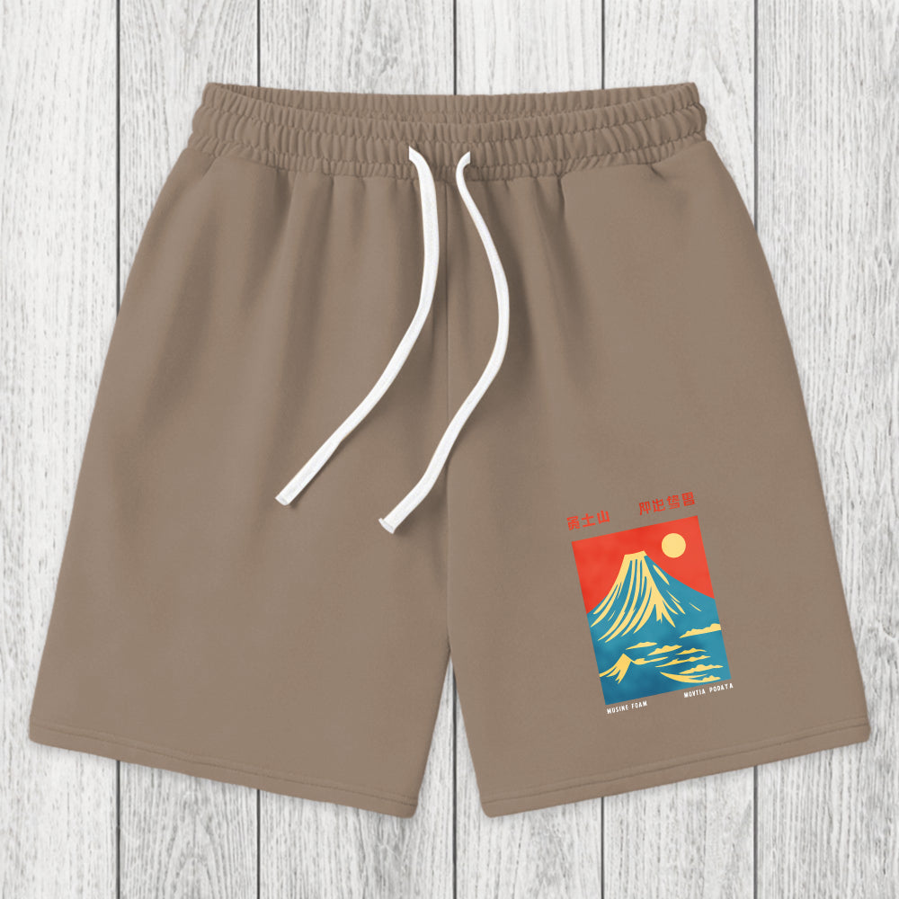 Tokyosol Mount Fuji Vintage Washed Shorts