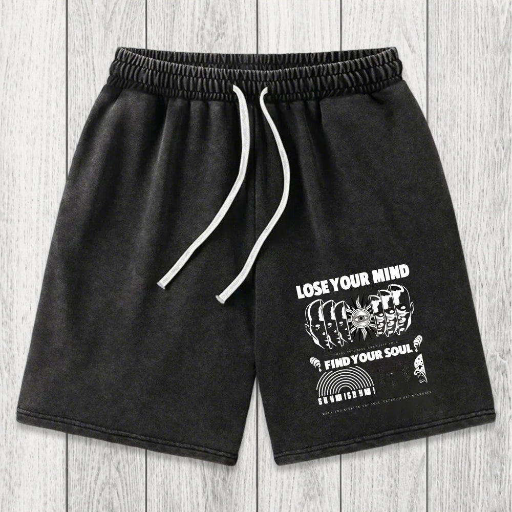 Tokyosol Lose Mind Find Soul Washed Shorts