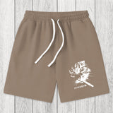 Tokyosol Retro Cat Smoking Washed Shorts