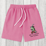 Tokyosol Frog Riding A Balance Scooter Washed Shorts