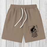 Tokyosol Funny Capybara Riding A Bicycle Washed Shorts