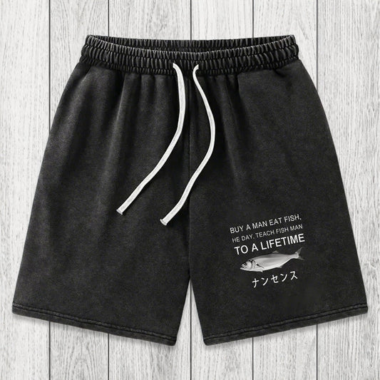 Tokyosol Funny To A Lifetime Washed Shorts