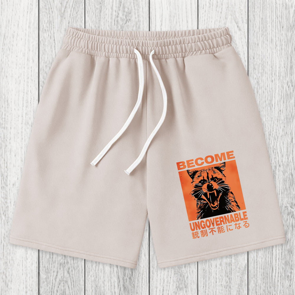 Tokyosol Ungovernable Raccoon Washed Shorts