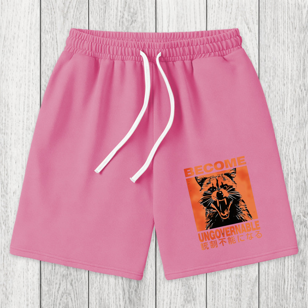 Tokyosol Ungovernable Raccoon Washed Shorts