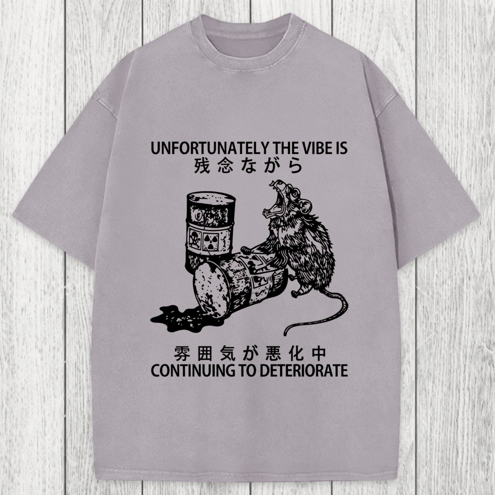 Tokyosol The Vibe Is Continuing To Deteriorate Washed T-Shirt