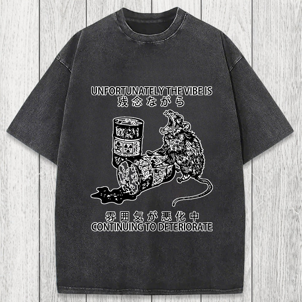 Tokyosol The Vibe Is Continuing To Deteriorate Washed T-Shirt