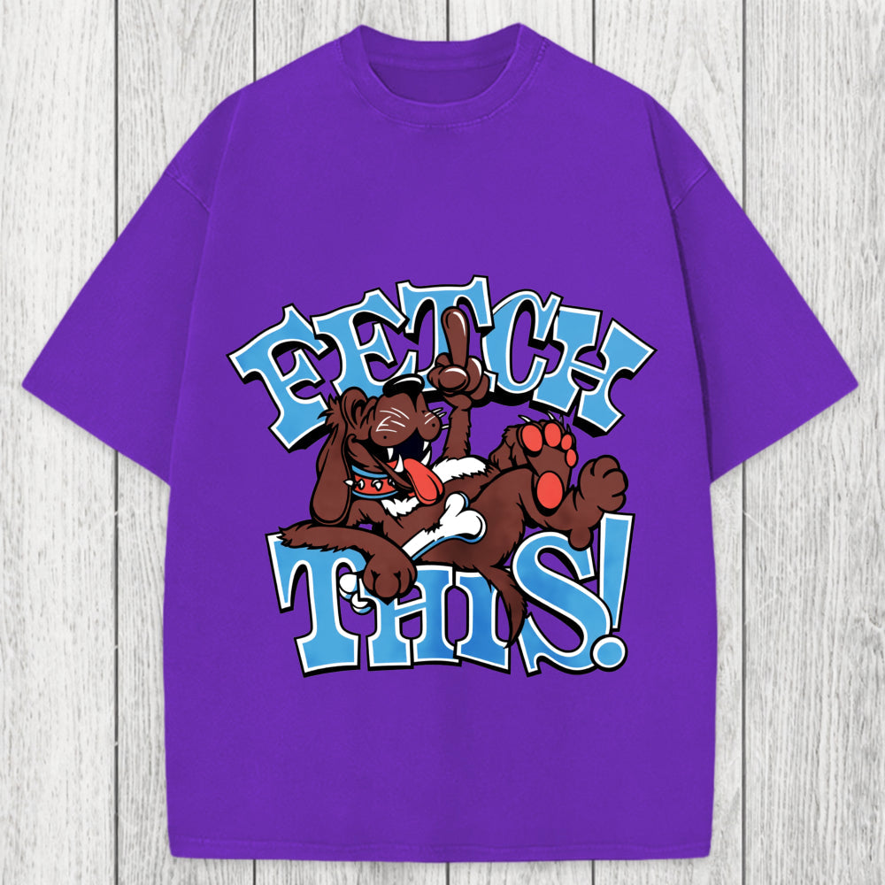 Tokyosol Vintage 90s Fetch Dog Washed T-Shirt