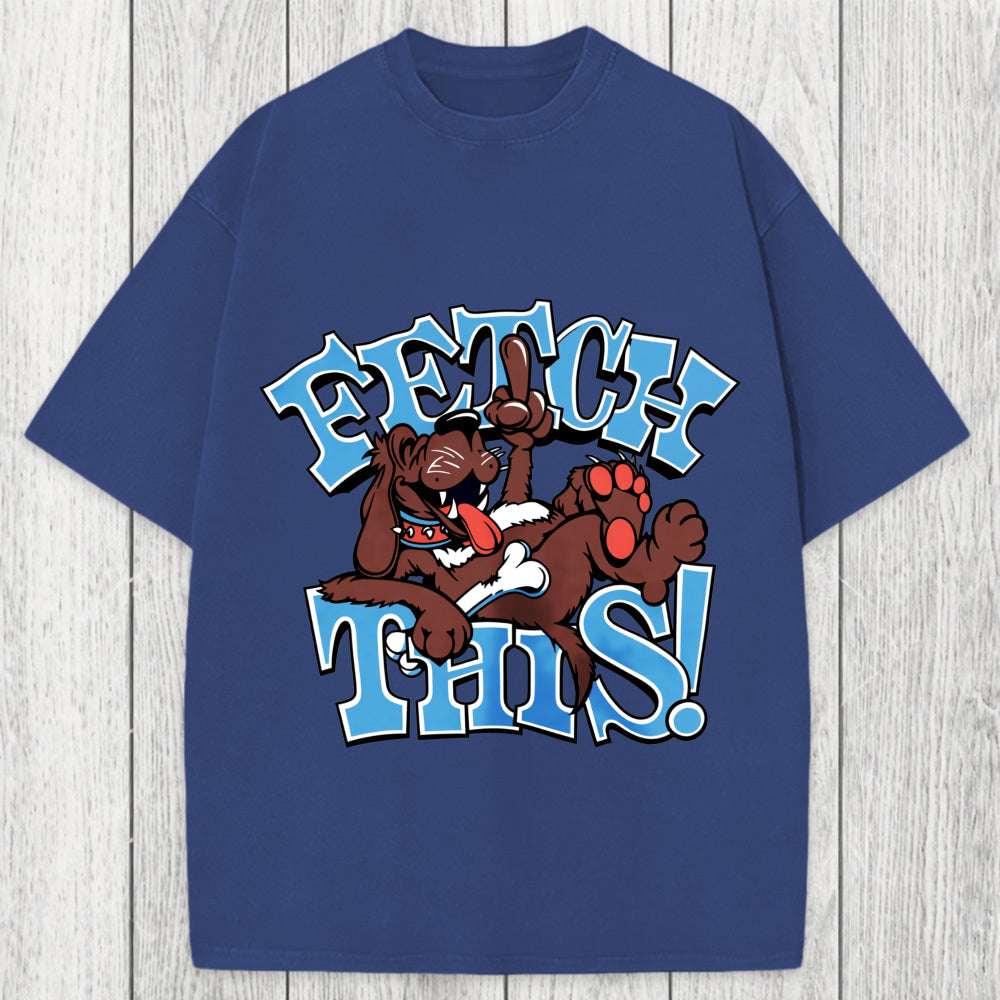 Tokyosol Vintage 90s Fetch Dog Washed T-Shirt
