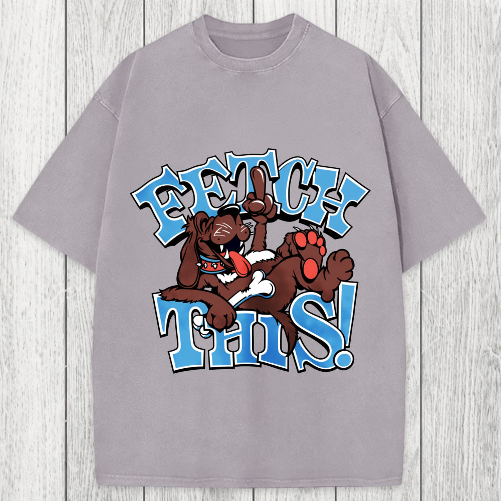 Tokyosol Vintage 90s Fetch Dog Washed T-Shirt
