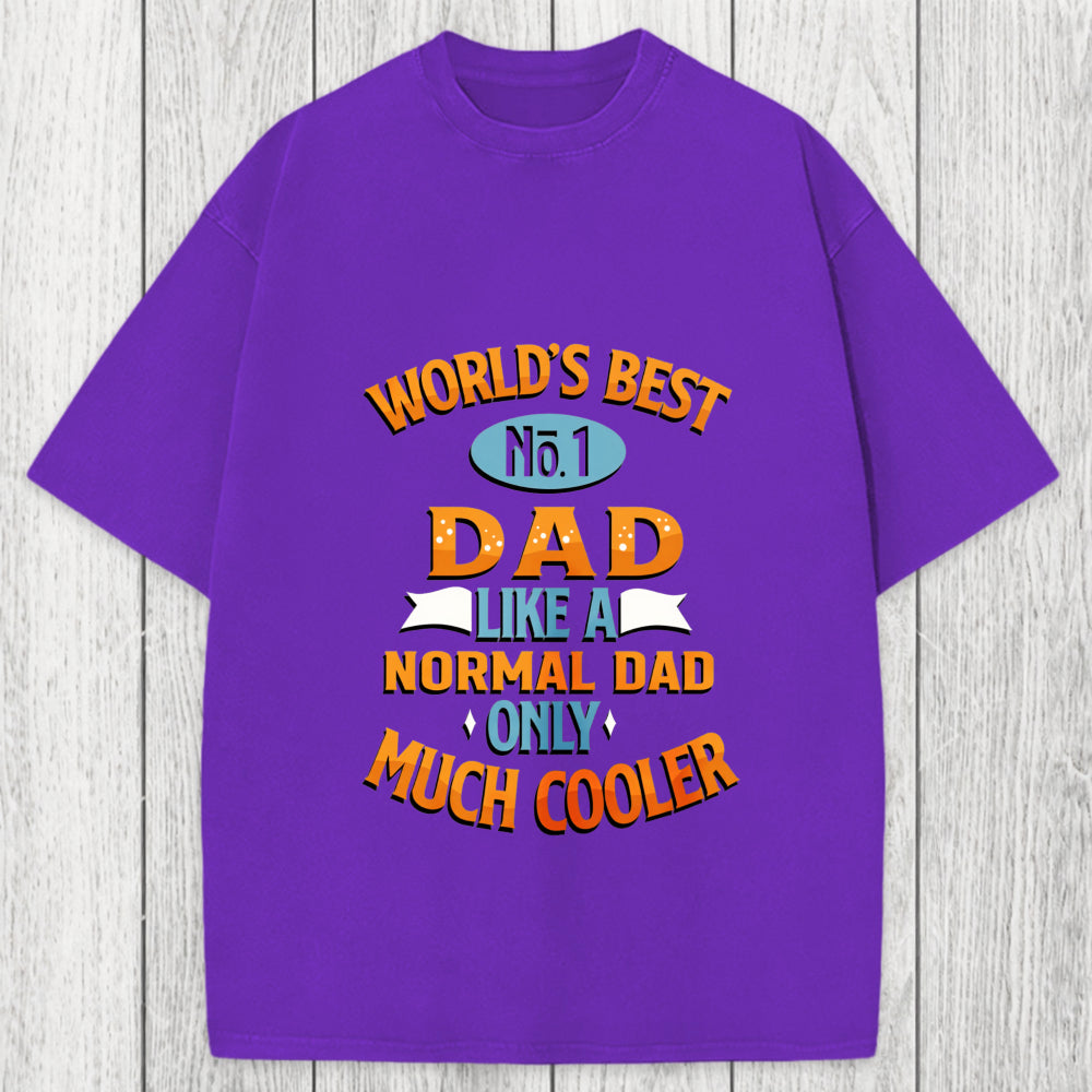 Tokyosol Worlds Best No 1 Dad Washed T-Shirt