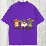 Tokyosol Meowdy Folks Washed T-Shirt