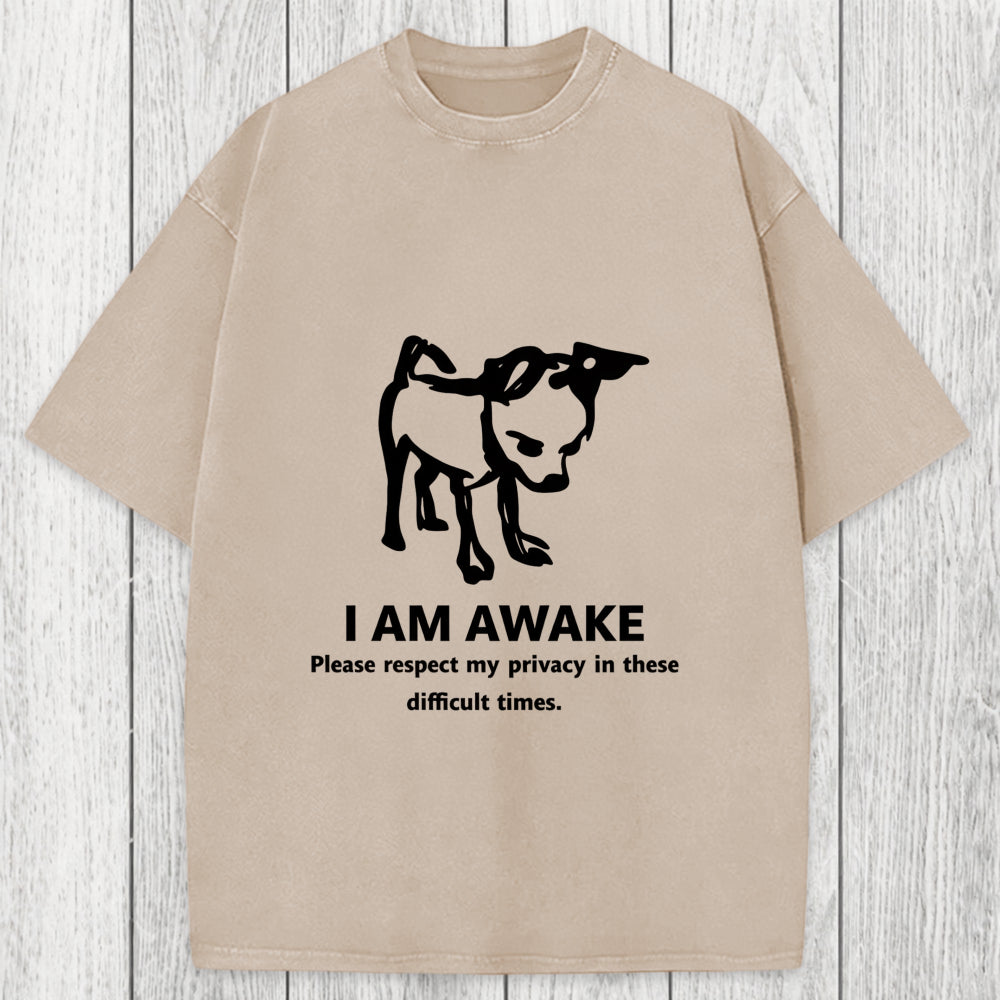 Tokyosol Silly Dog Privacy Meme Washed T-Shirt