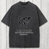 Tokyosol Silly Dog Privacy Meme Washed T-Shirt