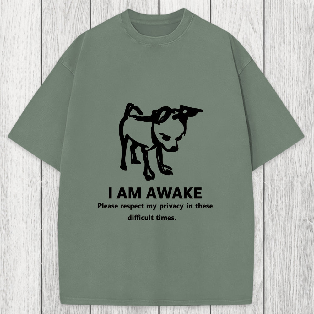 Tokyosol Silly Dog Privacy Meme Washed T-Shirt