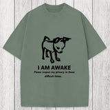 Tokyosol Silly Dog Privacy Meme Washed T-Shirt
