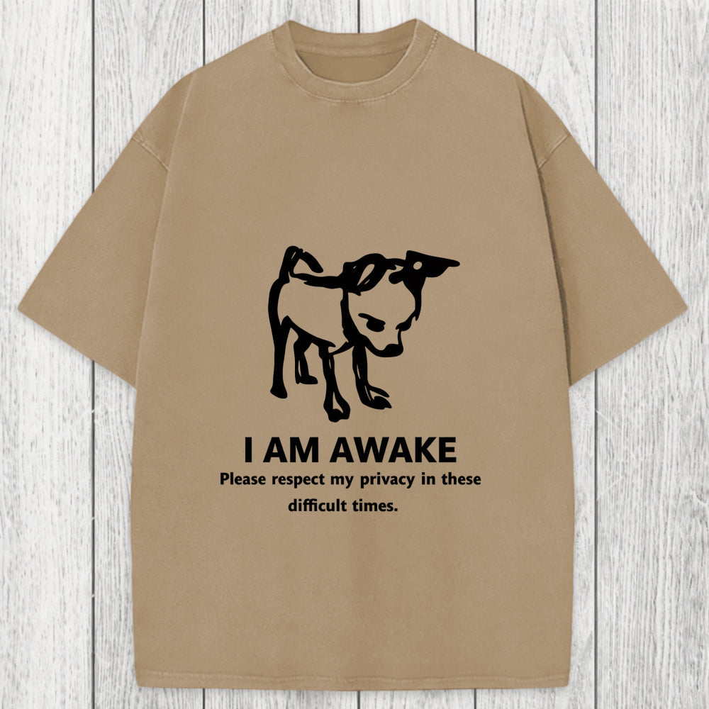 Tokyosol Silly Dog Privacy Meme Washed T-Shirt