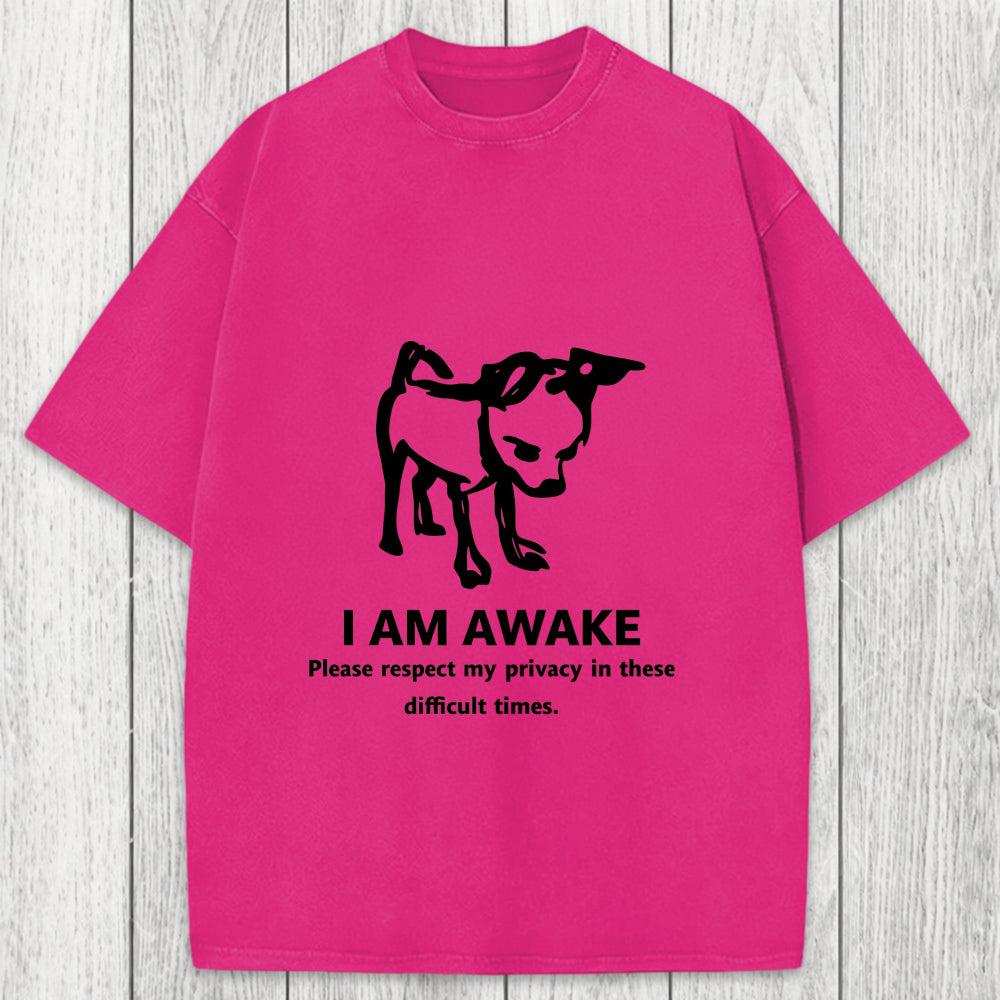 Tokyosol Silly Dog Privacy Meme Washed T-Shirt