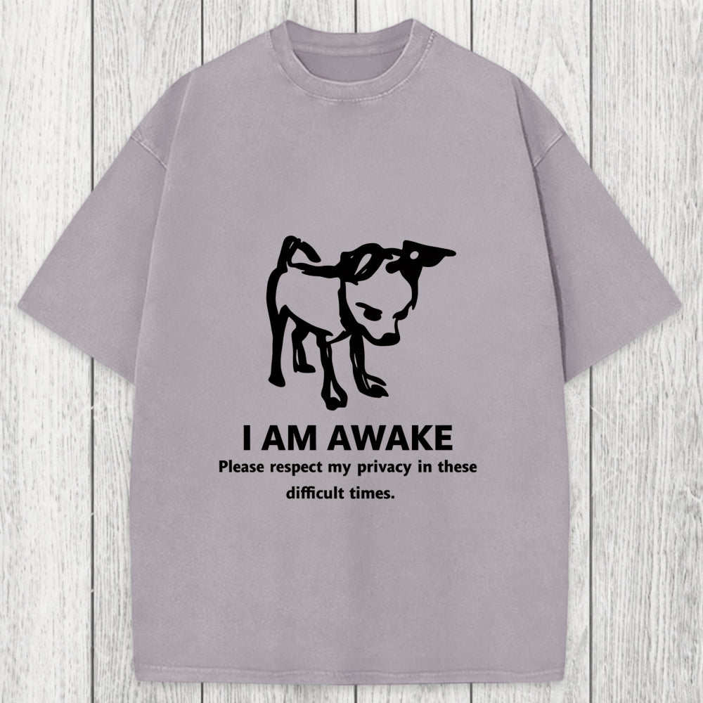Tokyosol Silly Dog Privacy Meme Washed T-Shirt