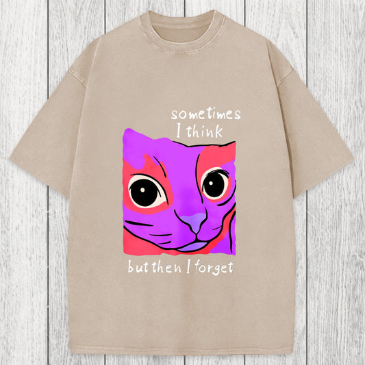 Tokyosol Geometric Style Leopard Washed T-Shirt