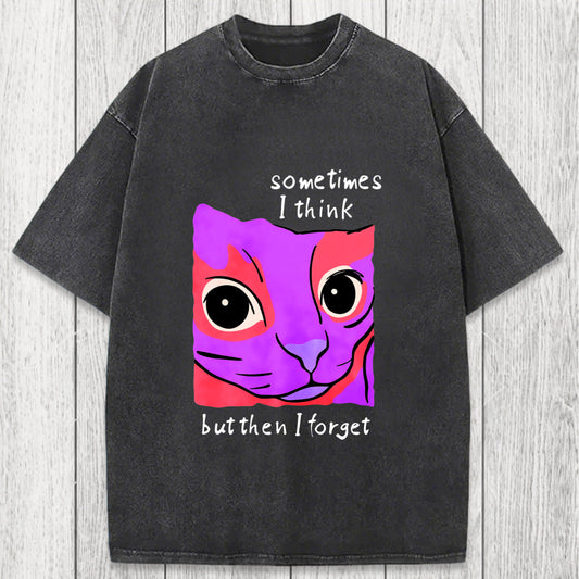 Tokyosol Geometric Style Leopard Washed T-Shirt