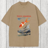 Tokyosol Tokyo Aquarium Koi Fish Washed T-Shirt