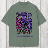 Tokyosol Tokyo Aquarium Octopus Washed T-Shirt