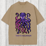 Tokyosol Tokyo Aquarium Octopus Washed T-Shirt