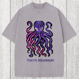 Tokyosol Tokyo Aquarium Octopus Washed T-Shirt