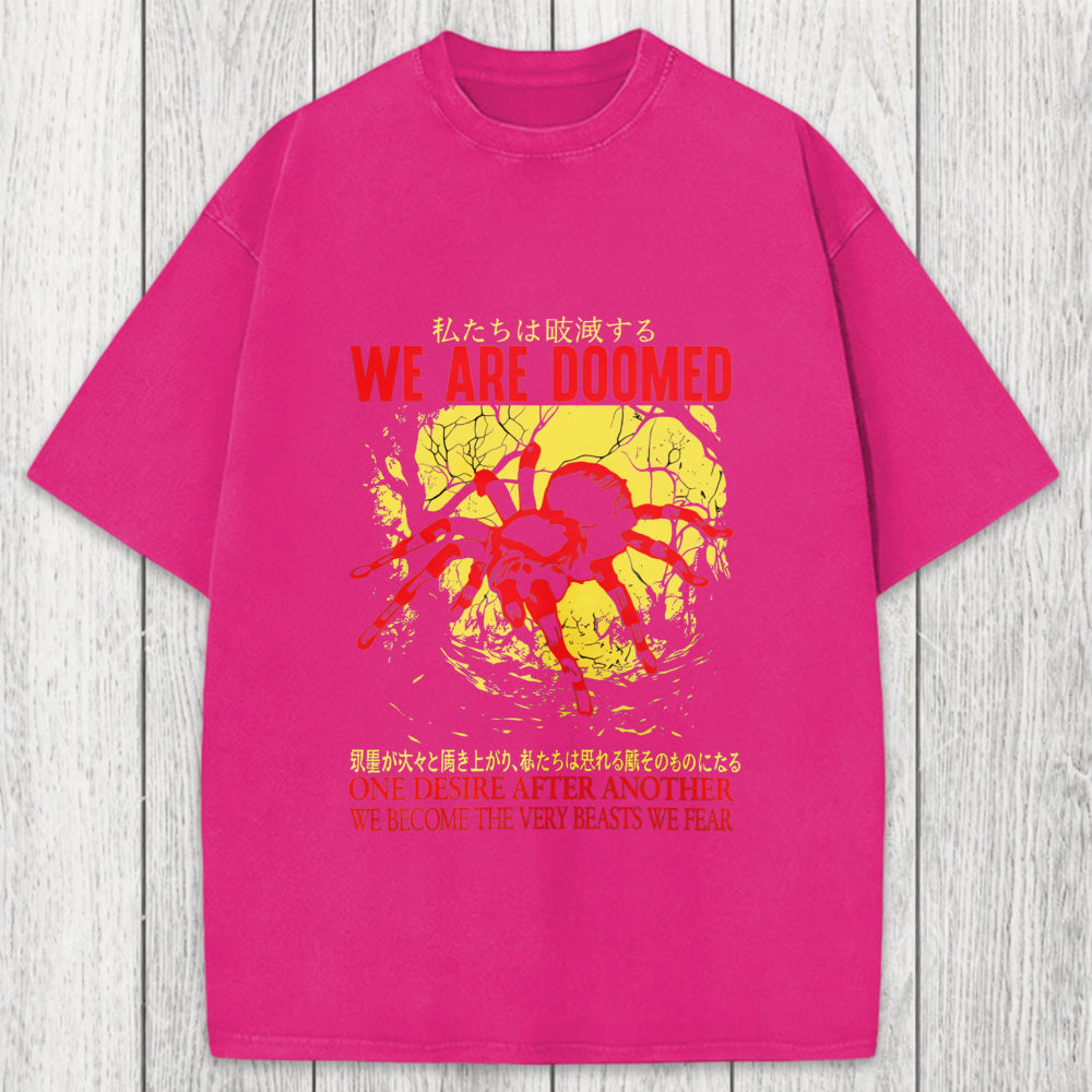 Tokyosol We Are Doomed Tarantula Washed T-Shirt