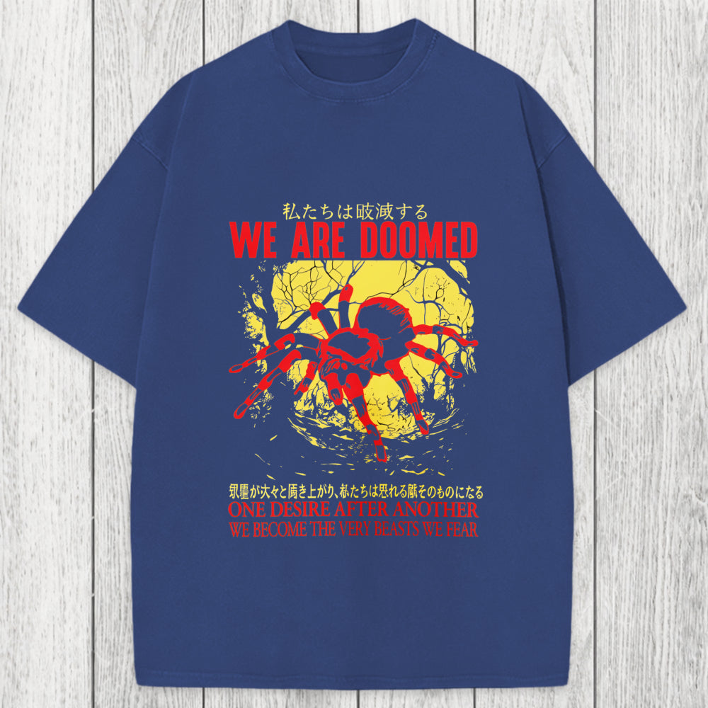 Tokyosol We Are Doomed Tarantula Washed T-Shirt
