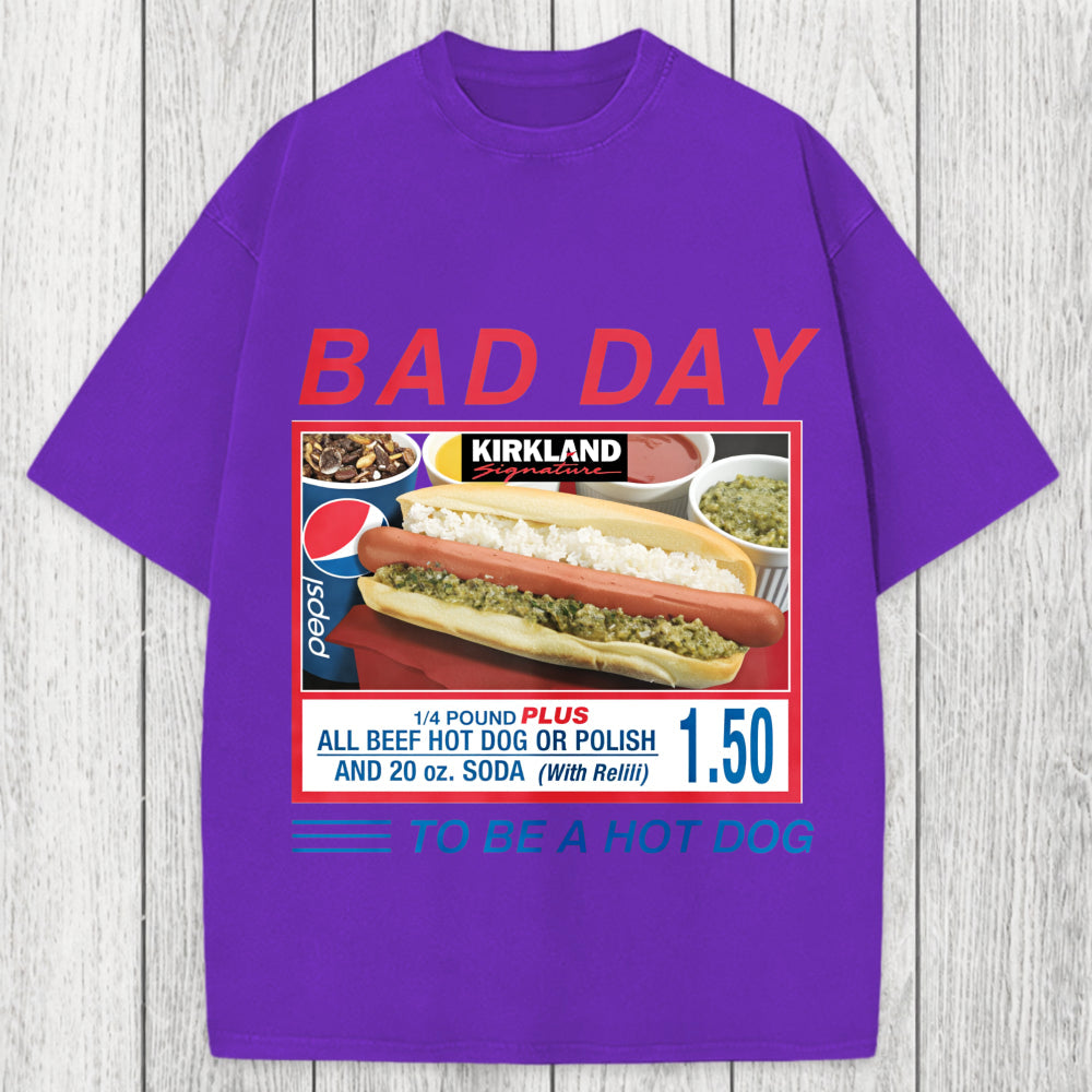 Tokyosol Bad Day To Be A Hot Dog Washed T-Shirt