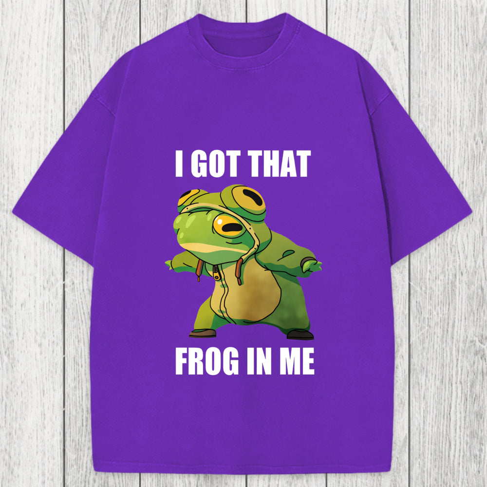 Tokyosol I Got That Frog In Me Funny Washed T-Shirt