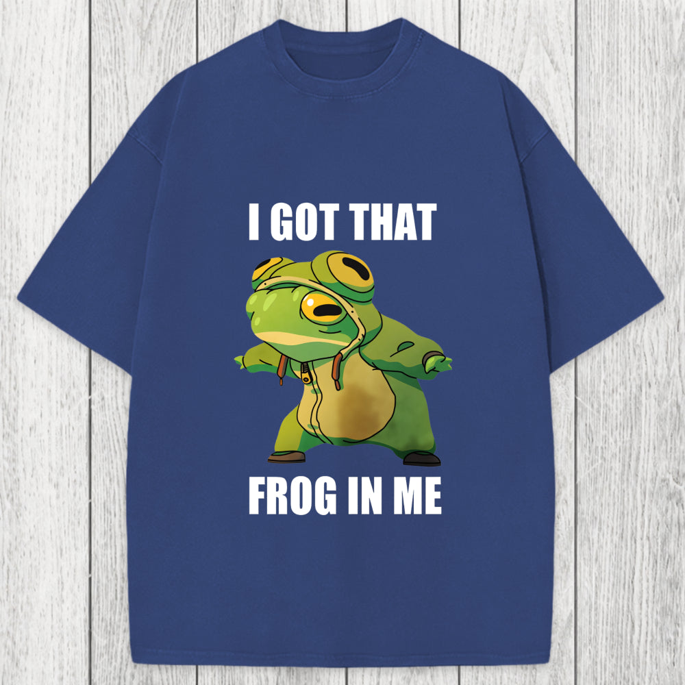 Tokyosol I Got That Frog In Me Funny Washed T-Shirt