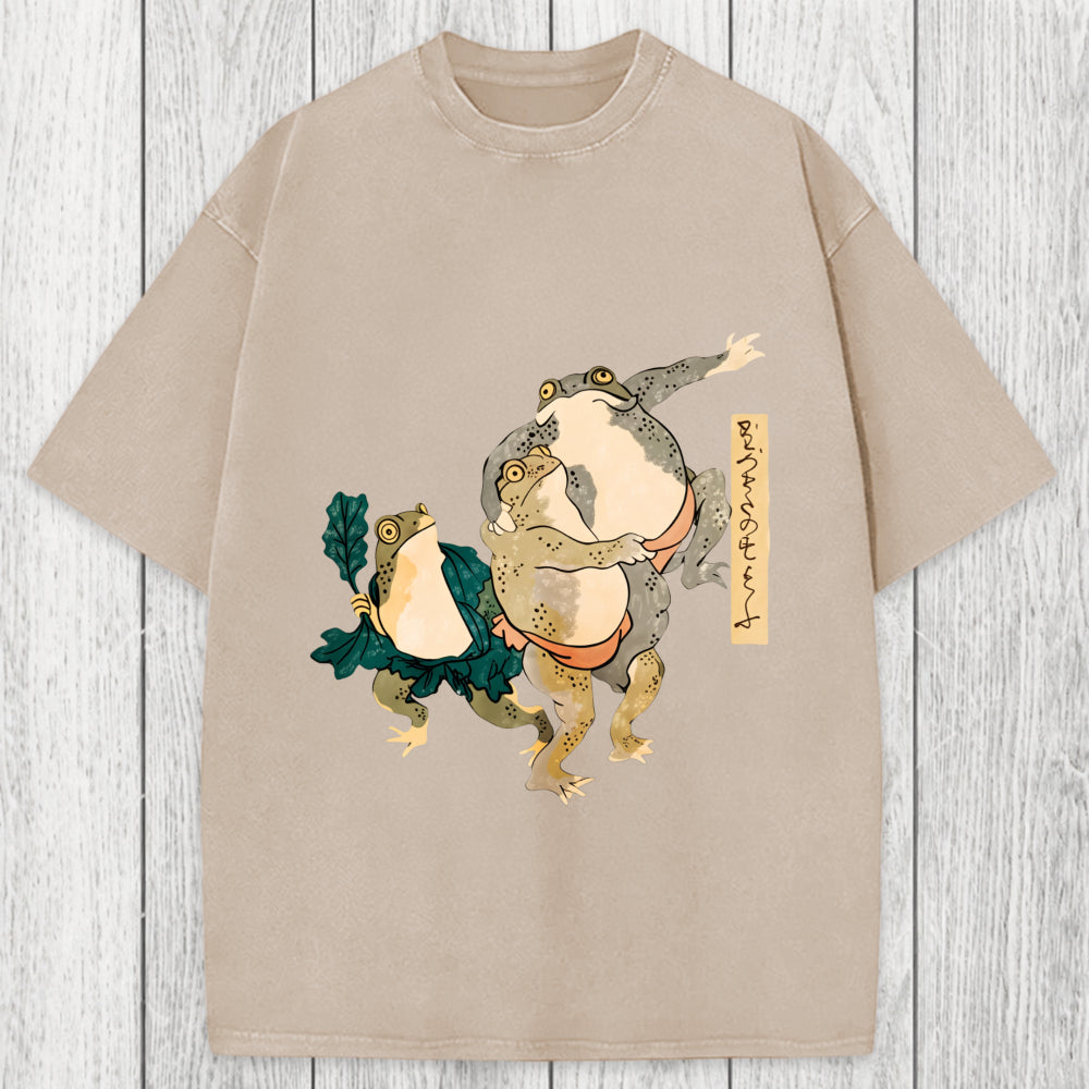 Tokyosol Sumo Frogs Japan Washed T-Shirt