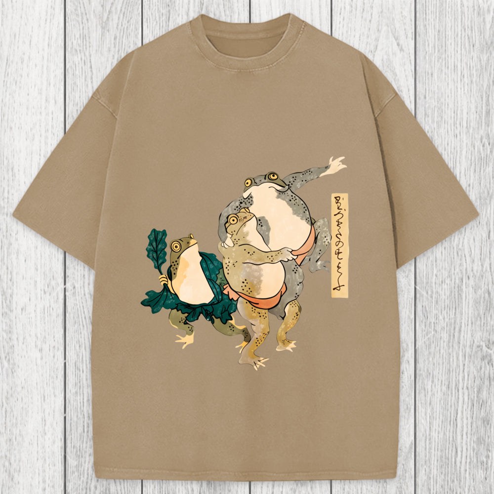 Tokyosol Sumo Frogs Japan Washed T-Shirt