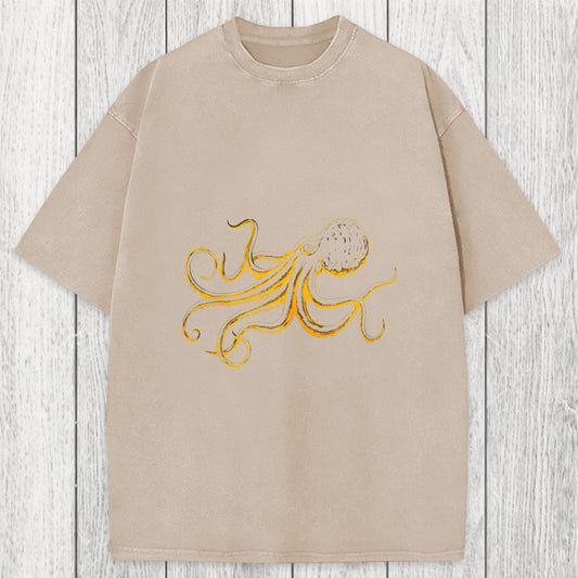 Tokyosol Octopus Japanese Washed T-Shirt