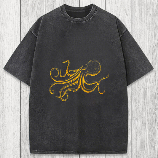 Tokyosol Octopus Japanese Washed T-Shirt
