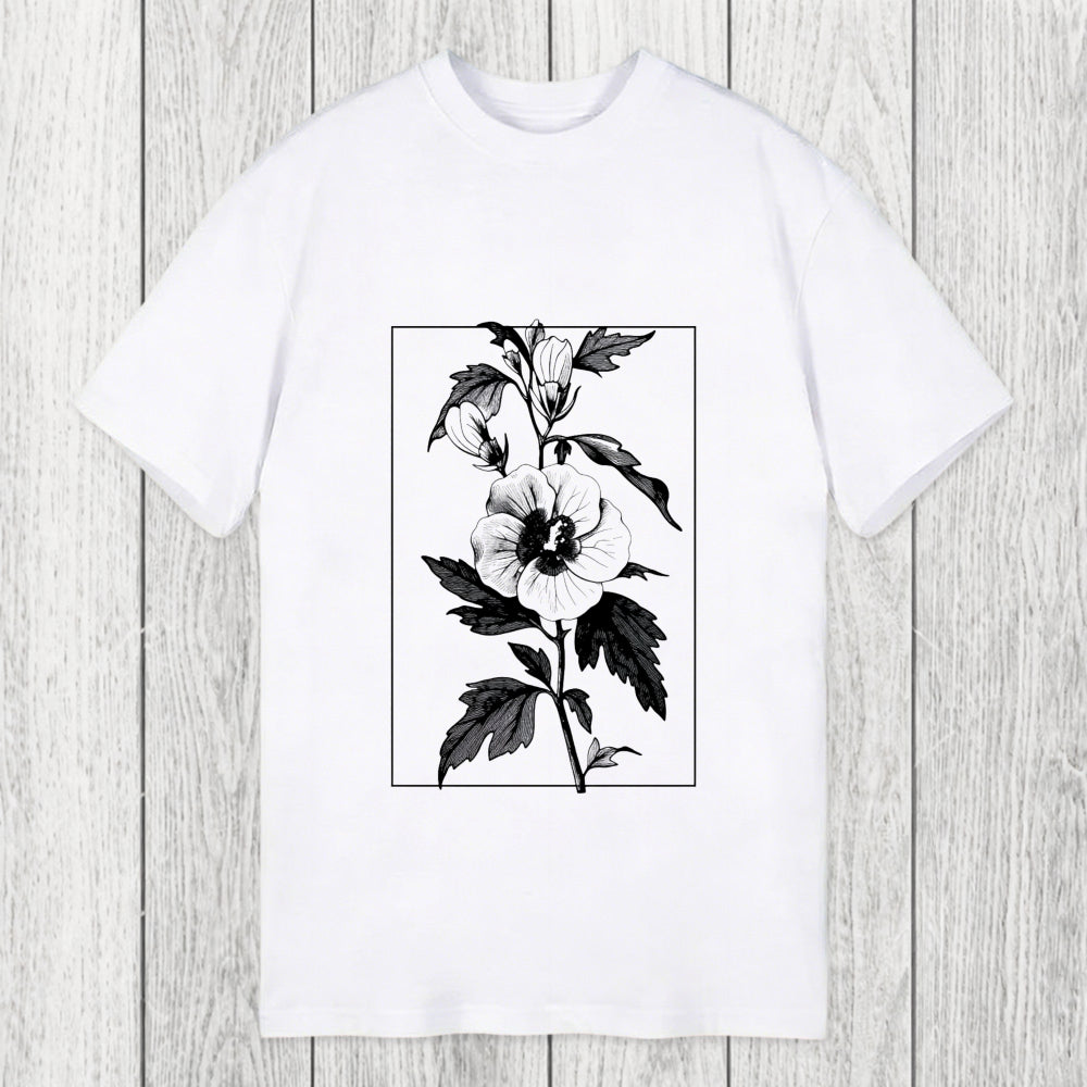 Tokyosol Vintage Botanical Flower Classic T-Shirt
