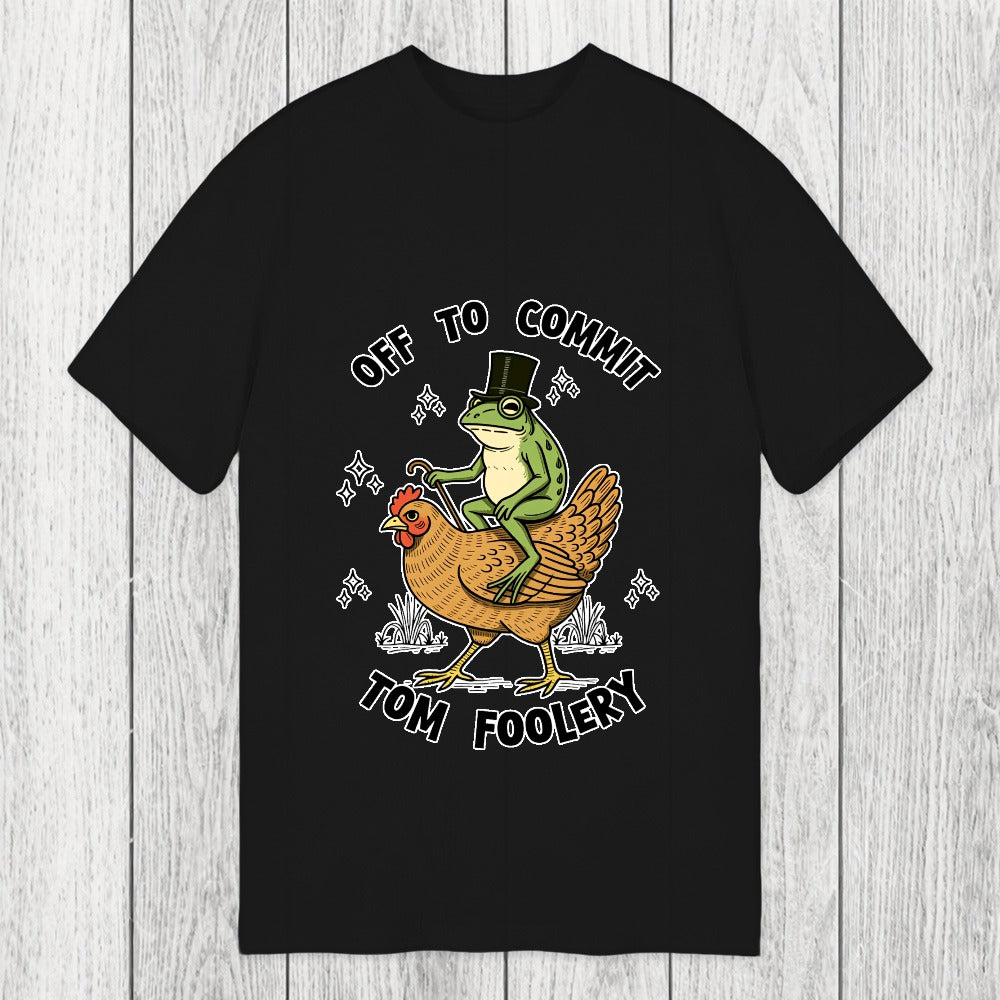 Tokyosol Frog Riding Chicken Funny Sarcastic Meme Classic T-Shirt