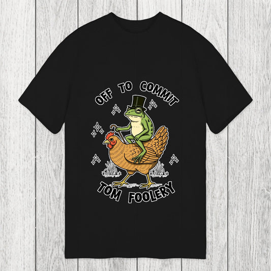 Tokyosol Frog Riding Chicken Funny Sarcastic Meme Classic T-Shirt