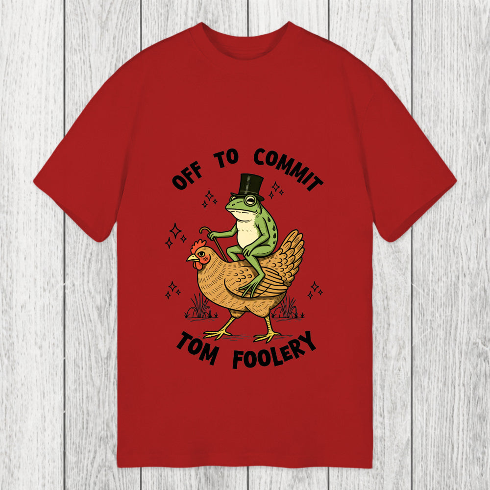 Tokyosol Frog Riding Chicken Funny Sarcastic Meme Classic T-Shirt