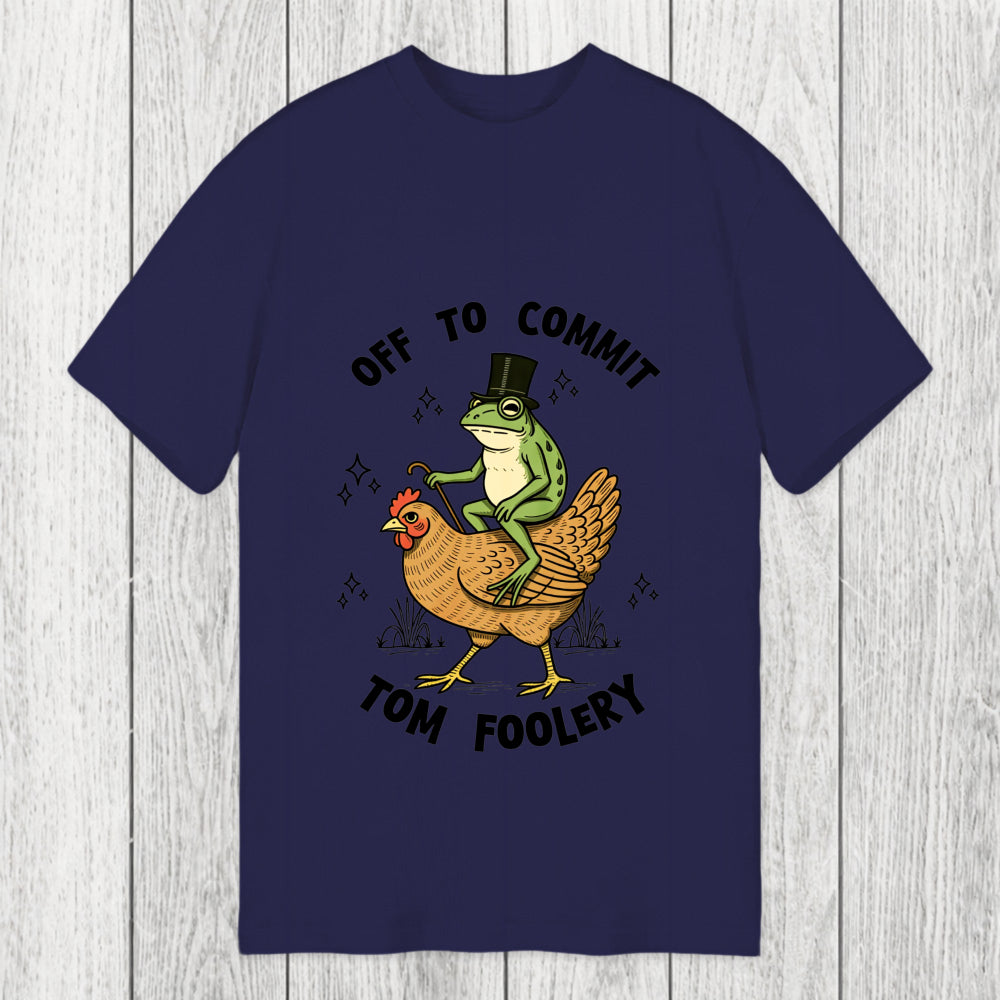 Tokyosol Frog Riding Chicken Funny Sarcastic Meme Classic T-Shirt